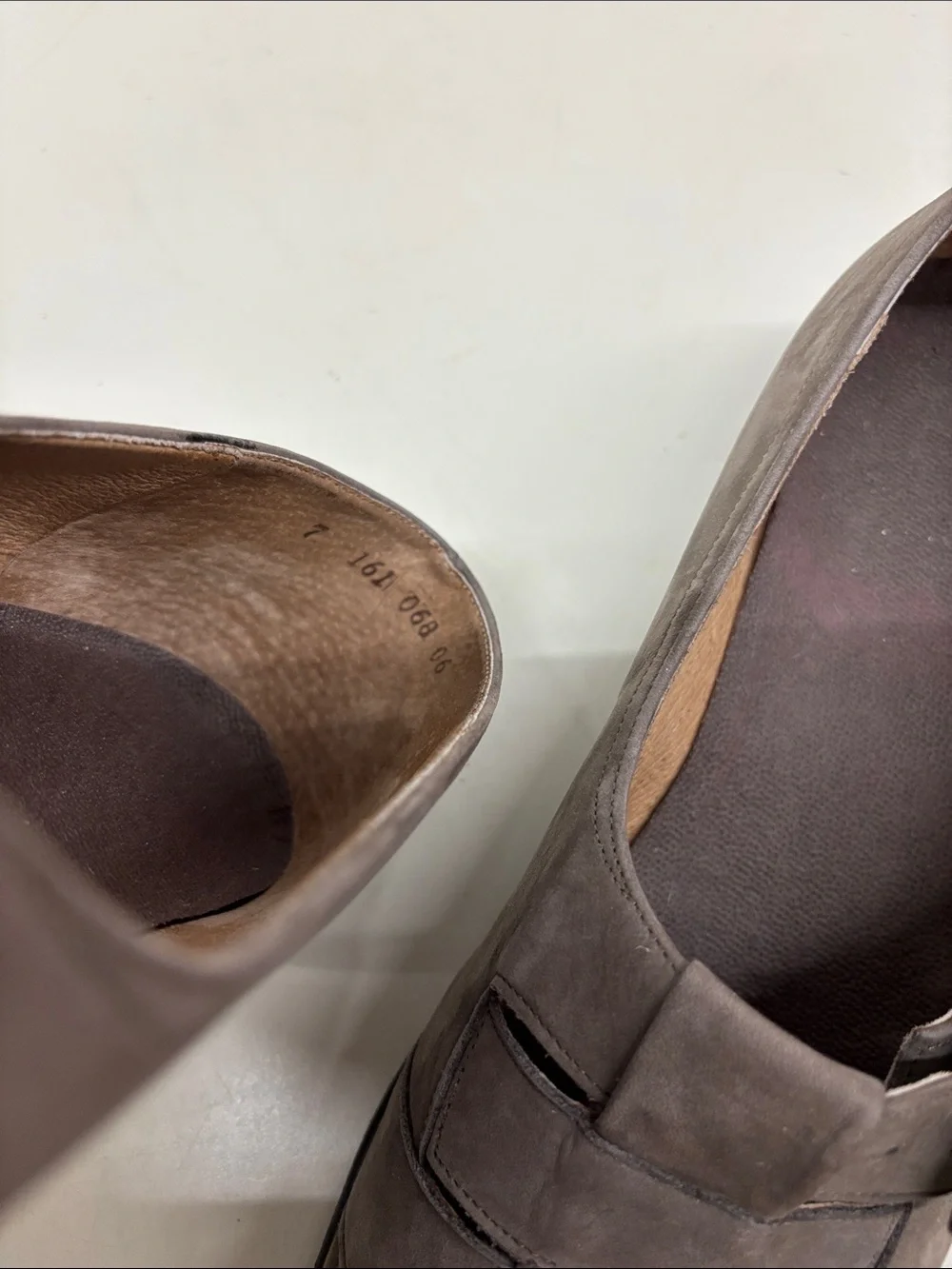 Classic Taupe Suede Slip-On Loafers with Buckle Detail